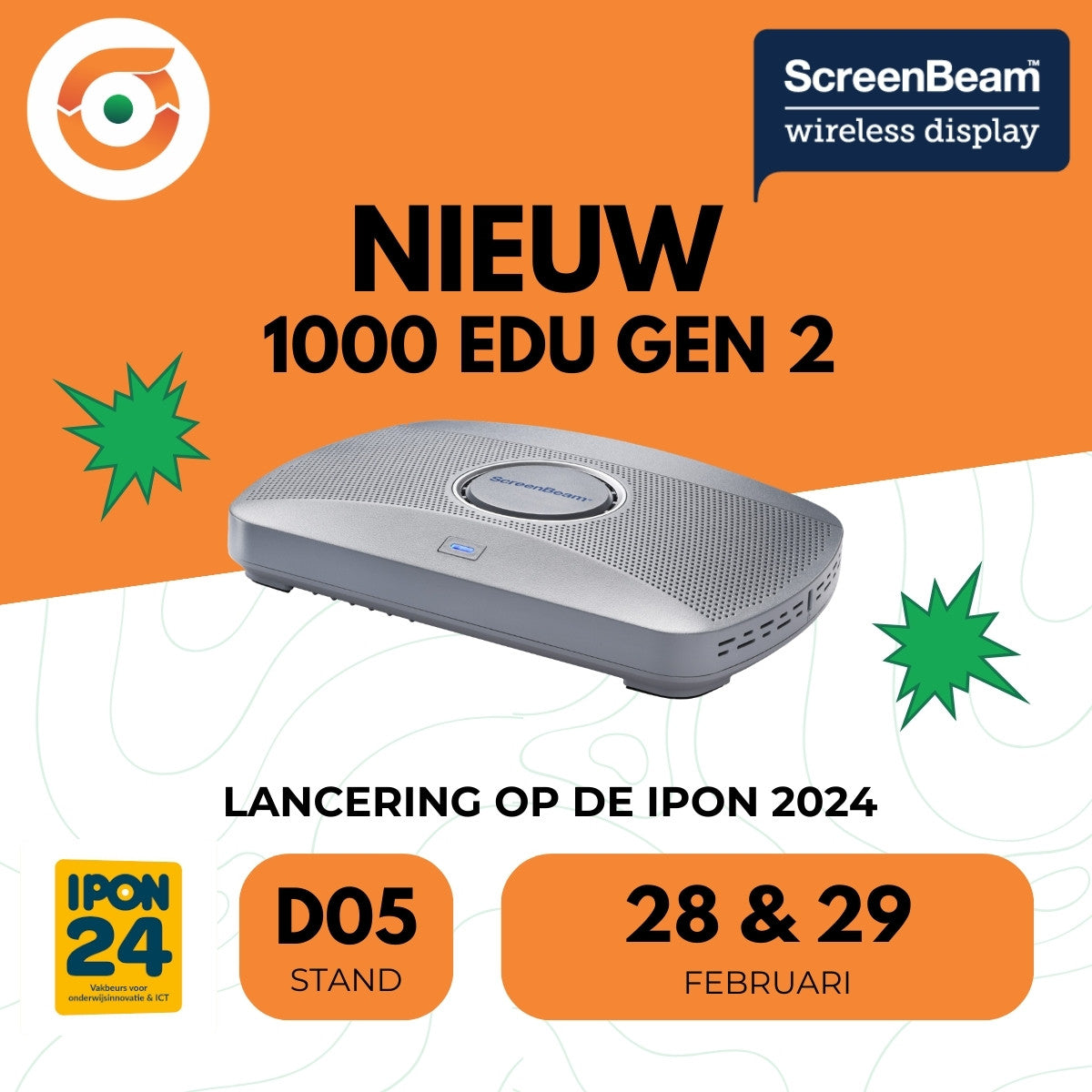 We zijn verheugd de gloednieuwe ScreenBeam 1000 EDU Gen 2 te onthullen.