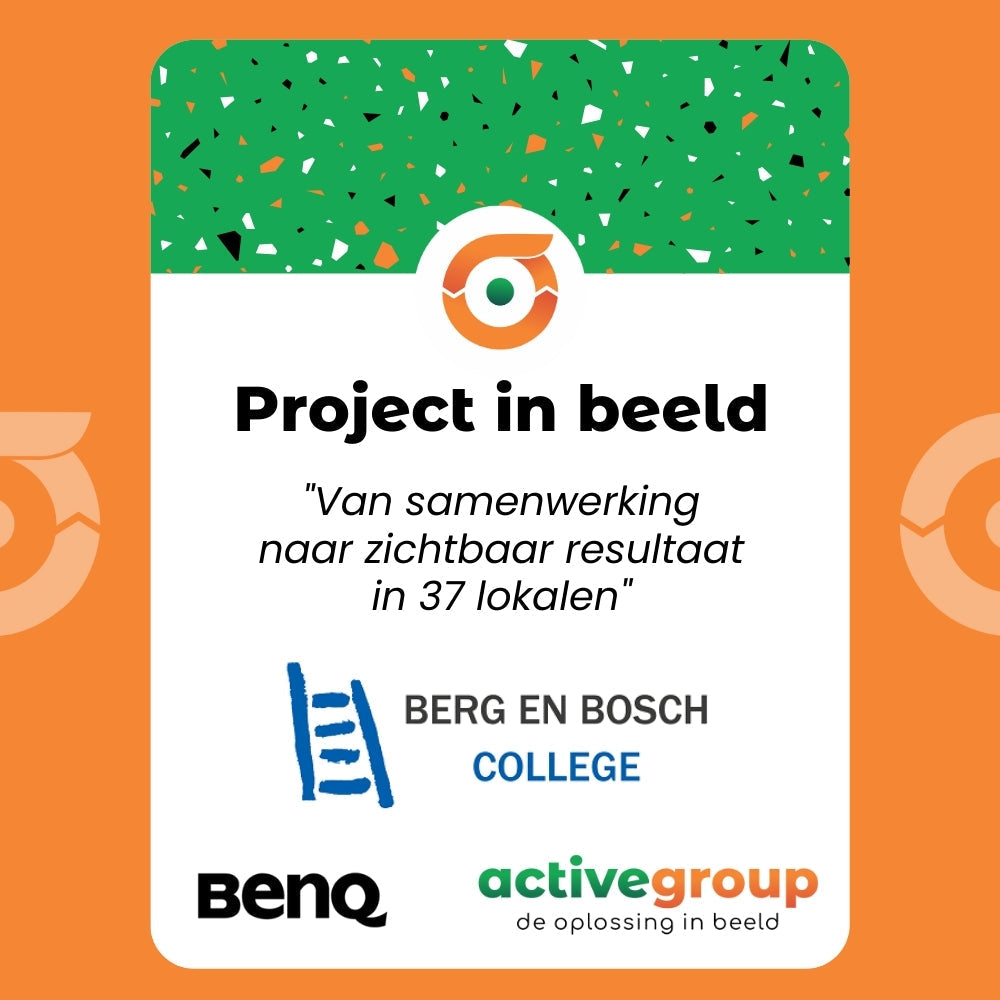 37 lokalen voorzien van BenQ digiborden met verenmechaniek bij Berg en Bosch College