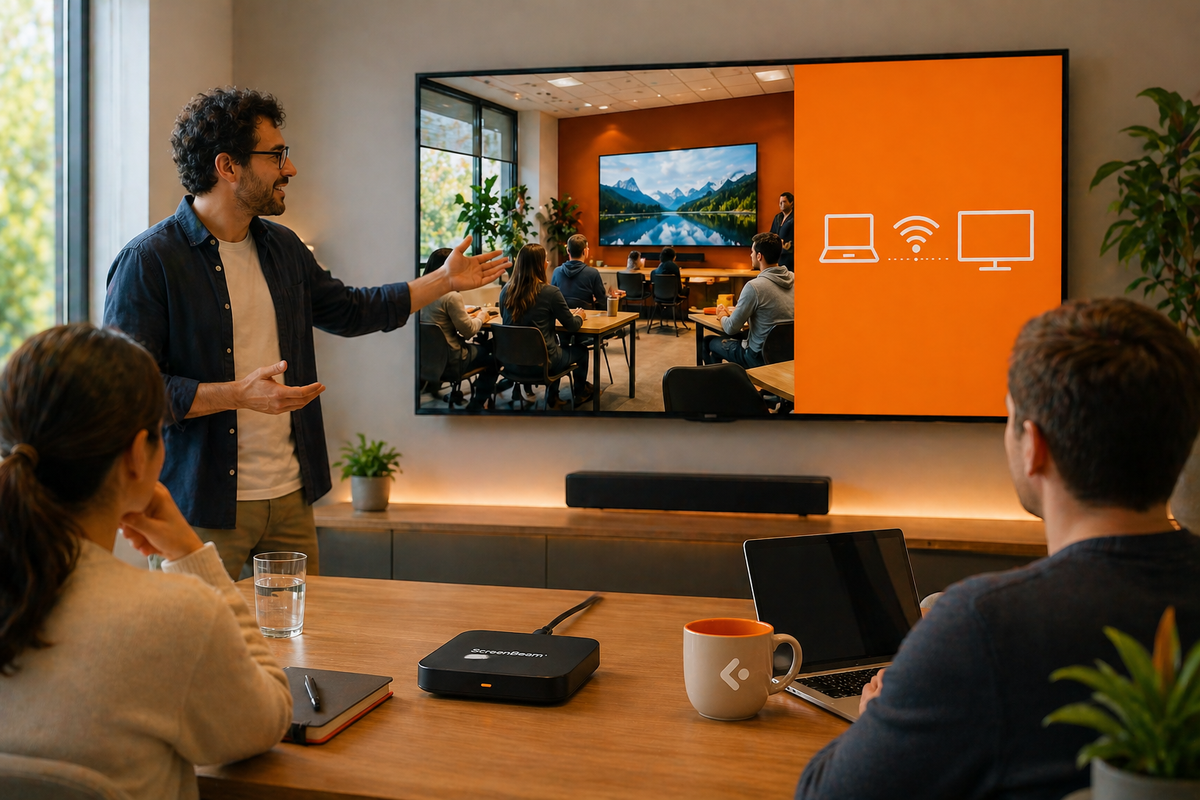 Draadloos presenteren met ScreenBeam voor onderwijs en organisaties ...